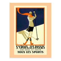 "Ste Croix et Les Rasses" Swiss Vintage Travel Post Card