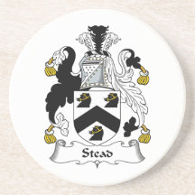 Stead Family Crest Beverage Coaster