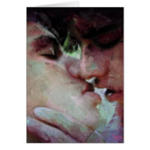 stealing sweet kisses greeting card