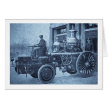 Steam Fire Engine Pumper Truck Greeting Card