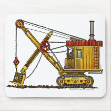 Steam Shovel Digger Construction Mouse Pad