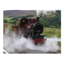 Steam train postcard