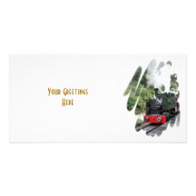 STEAM TRAINS UK CUSTOMISED PHOTO CARD