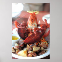 Steamed Lobster Photo Poster
