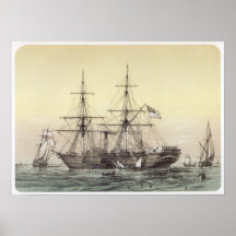 Steamer Franklin, liner from Le Havre to New-York Poster