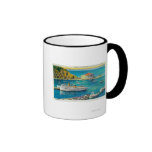 Steamers Catalina and Avalon at Pier, and Casino Mugs