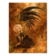 Steampunk Dark Angel Postcard