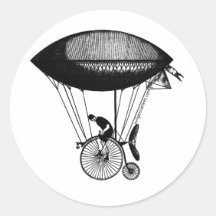 Steampunk derigicyclist round sticker
