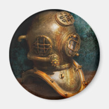 Steampunk - Diving - The diving helmet Fridge Magnet