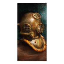 Steampunk - Diving - The diving helmet Customised Photo Card