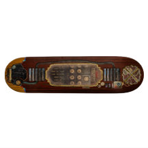 Steampunk - Electrical - Centre of power Skate Board Decks