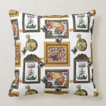 Steampunk Gallery Throw Pillow