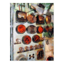 Steampunk - Gauges in Engine Room Post Cards