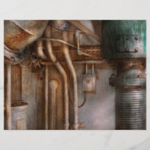 Steampunk - Plumbing - Industrial abstract Flyer Design