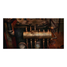 Steampunk - Plumbing - The valve matrix Customised Photo Card