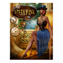 Steampunk Postcard