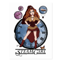 Steampunk-SteamGirl - StardustSteampunk™ Postcard