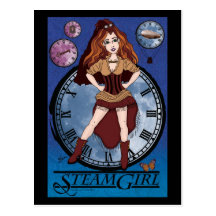 Steampunk-SteamGirl - StardustSteampunk™ Postcard