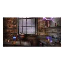 Steampunk - The Mad Scientist Photo Card Template