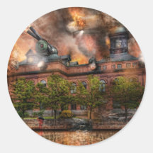 Steampunk - The war has begun Sticker