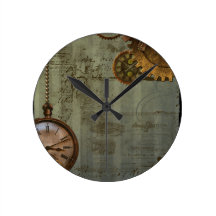 Steampunk Time Machine Wall Clocks