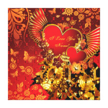 Steampunk Valentine 2 Wrapped Canvas Gallery Wrapped Canvas
