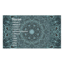 Steampunk Verdigris Lattice Business Cards