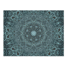 Steampunk Verdigris Lattice Postcards