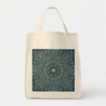 Steampunk Verdigris Lattice Tote Bags