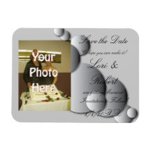 Steel Bubbles Photo Save the Date! Vinyl Magnet