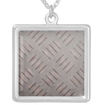 Steel Diamond Plate Texture Pendant