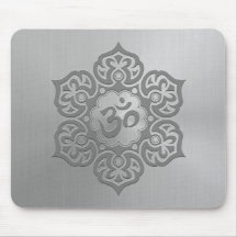 Steel Floral Ohm Design Mouse Pad