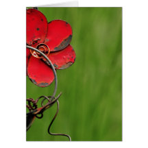 steel flower greeting card