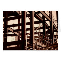 Steel Frame Construction Greeting Card