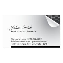 Steel Inside Investment Banker Business Card