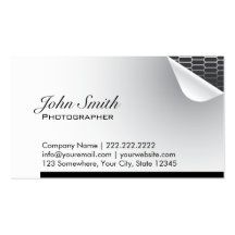 Steel Inside Photographer Business Card