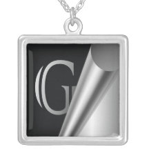 Steel Peel Monogram "G" Custom Necklace