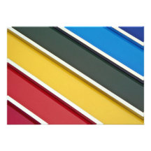 Steel rods on multicolored acrylic personalized invites