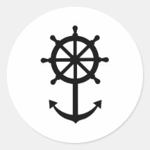 Steering wheel anchor stickers