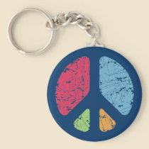 Stencil Peace keychains