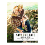 Stenciled Tab Save The Date Postcard