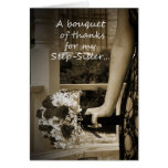 Step Sister Matron of Honour Thank You Card