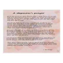 Stepmother's prayer postcard