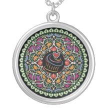 Sterling Silver Cupcake Necklace