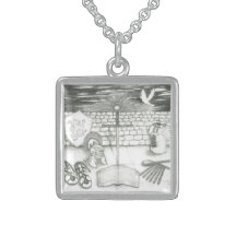 Sterling Silver-Framed Armour Necklace
