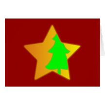 Stern Christbaum star christmas tree Karte