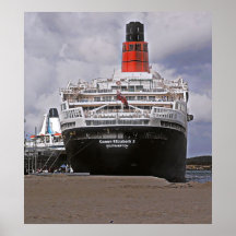 Stern View QE2 Poster