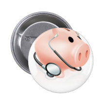 Stethoscope piggy bank button
