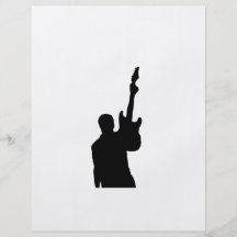 steve holding up guitar solid black custom flyer