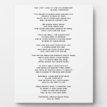 STEVE VEGA POETRY PLAQUE